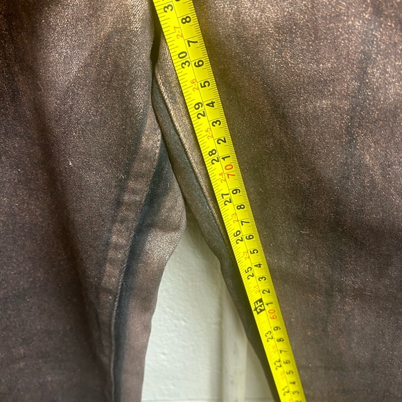 Levi Strauss Jean leggings 33 in copper and black. Button and zipper closure - Picture 7 of 13